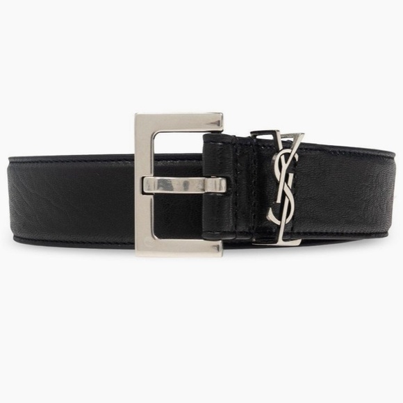 SAINT LAURENT YSL logo leather belt size 85 - Picture 1 of 4